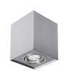 Chloe GU10 plafondspot - Vierkant, zilver, aluminium, IP20 binnen, zonder lichtbron