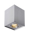 Chloe GU10 plafondspot - Vierkant, zilver, aluminium, IP20 binnen, zonder lichtbron