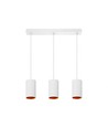 CHLOE GU10 x 3 - IP20 Hanglamp, Wit, Goud, Rechthoekige Basis, Zonder Lichtbron