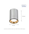 GU10 CHLOE MINI opbouwspot - Rond, wit, zonder lichtbron
