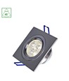 3W Fiale vierkante LED inbouwspot - 45 graden, warm wit, 3x1W LEDs