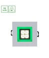 FIALE 4LED 4x1W 30° 230V - Vierkant, Warm wit, LED, Spot, Groene rand