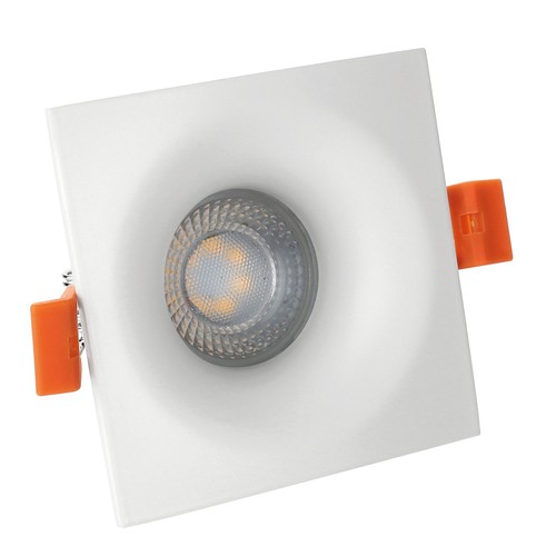 Fiale V GU10 inbouwspot - Vierkant, wit, IP20, zonder lichtbron