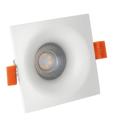 Fiale V GU10 inbouwspot - Vierkant, wit, IP20, zonder lichtbron
