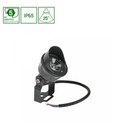 FLORI Spot 5W - 25°, 24V, Warm Wit, IP65