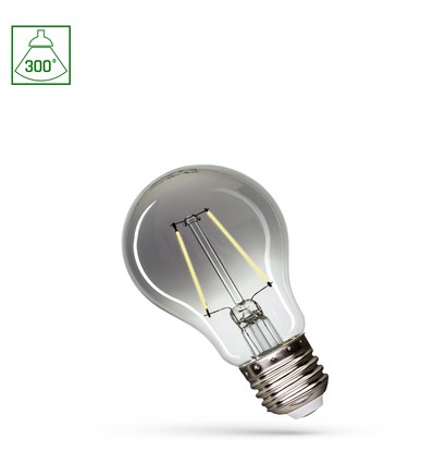 E27 2,5W LED lamp - A60, Modernshine, zwart effect, 150lm, 270°