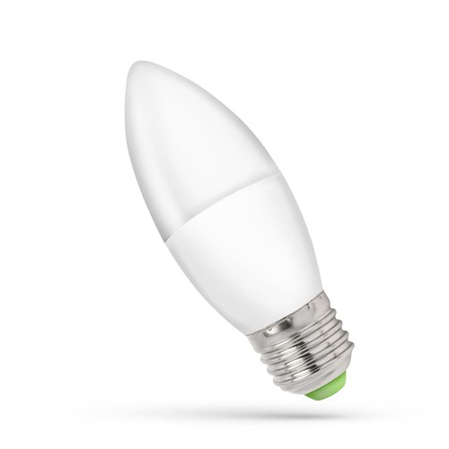 6W LED kaarslamp - C37, 160 graden, 230V, E27