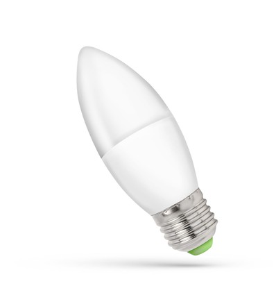 6W LED kaarslamp - C37, 160 graden, 230V, E27