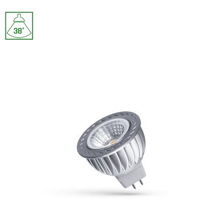 MR16 LED 12V 4W - COB, 38 graden, Warm Wit, met glas, Spectrum