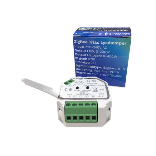 Mini ZigBee Triac Dimmer - 200W, Push dimmer