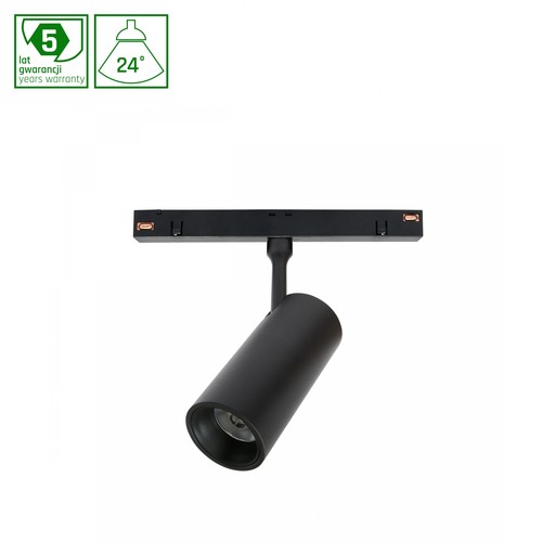 10W SHIFT Spot M - 24°, zwart, 44x157x178mm, 2-fase