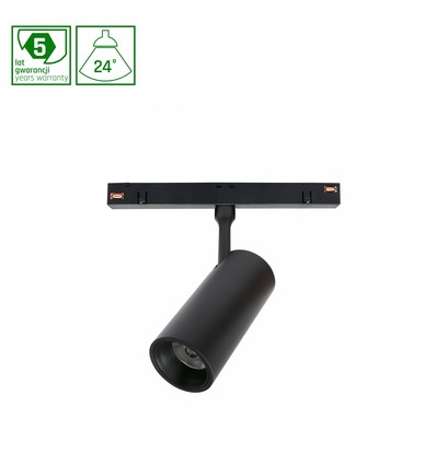 10W SHIFT Spot M - 24°, zwart, 44x157x178mm, 2-fase