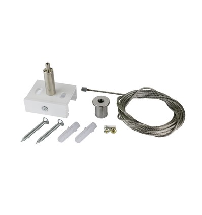 Ophangkabel voor 3-fase rails - Wit, 3m, Spectrum, 1 st.