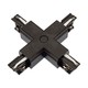 X-connector voor 3-fase rails, SPS - Zwart, Spectrum