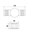 TORRE 3,6W 2x1LED Cree 45° Op+Zij IP44 Koud Wit - Wandmontage