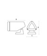 3W Torre wandlamp - IP65, 4000K, 150lm, 30 graden, incl. lichtbron