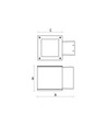 9W Torre wandlamp - 15 graden, IP44, koud wit, 810lm, incl. lichtbron