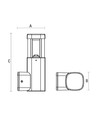 TORRE LED 7W - 230V, IP54, Warm Wit, Wandmontage