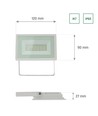 20W LED breedstraler - 2050lm, IP65, 6000K, koud wit, buiten