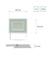 50W breedstraler - IP65, wit, werklamp, warm wit, 18x14x2.7cm