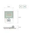 50W Noctis Lux 3 LED breedstraler met sensor - 4000K, IP44, wit, buiten