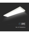 120x30 LED-paneel, 40W - 110lm/W, ingebouwd in wit frame