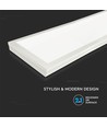 120x30 LED-paneel, 40W - 110lm/W, ingebouwd in wit frame