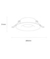 GU10 inbouwspot, IP65 - Wit, rond, zonder lichtbron