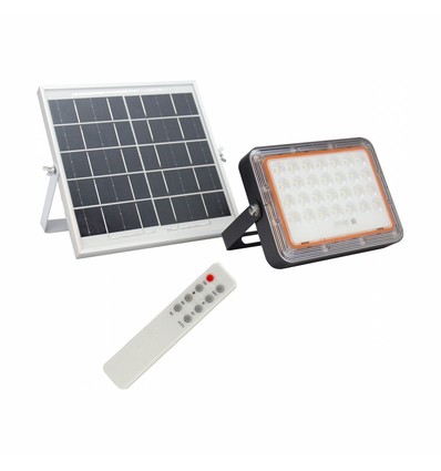 50W Solara 2 solar breedstraler - 3.2V, IP65, koud wit, zwart, afstandsbediening, incl. zonnepaneel