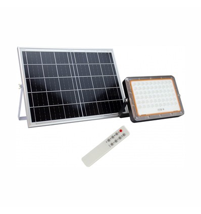200W Solara solar LED breedstraler, 3.2V - 2000lm, IP65, zwart, incl. zonnepaneel, buiten