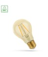 E27 4,9W LED-lamp - A60, filament, amberkleurig glas, extra warm