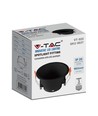 MR16 of GU10 Downlight, anti-verblinding - Zonder lichtbron, zwart, Zaagmaat: Ø8,3 cm, Afmetingen: Ø9,3 cm