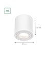 CHLOE GU10 Rond - IP65, Wit, zonder lichtbron
