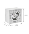 GU10 Chloe AR111 - IP20, vierkant, wit, zonder lichtbron
