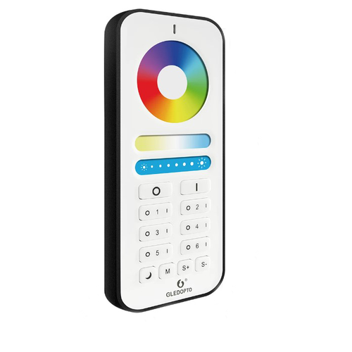 Gledopto RGB+CCT touch afstandsbediening - 6 zones, batterij