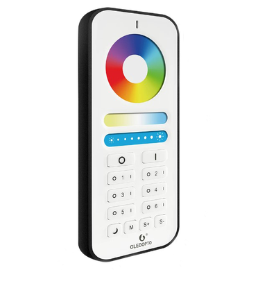 Gledopto RGB+CCT touch afstandsbediening - 6 zones, batterij