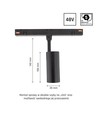 System Shift 6W Spot S railspot voor 48V - 24 graden, RA90, zwart, 5 jaar garantie