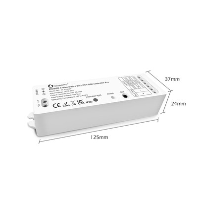 Gledopto Pro 2-in-1 Zigbee-controller - Hue compatibel, dimmer/CCT, 12V (120W), 24V (240W)