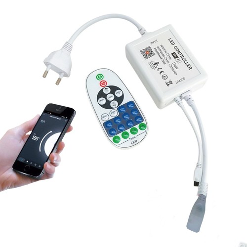 230V WiFi Smart Home dimmer - Inclusief eindkap, voor 230V CLIP-ON 8x16 Neonflex, geheugenfunctie, max 50 m
