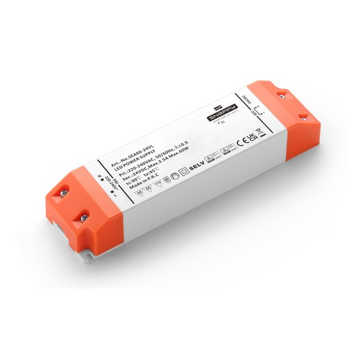 Snappy 60W / 24V DC voeding - 2,5A, IP20 binnenshuis