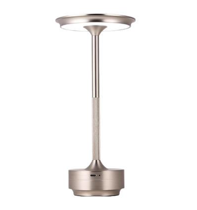 Oplaadbare LED tafellamp - Zilver, touch dimbaar, CCT, IP20
