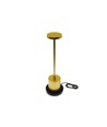 Oplaadbare LED tafellamp met draadloos opladen - Goud, IP54 Binnen/buiten, touch dimbaar