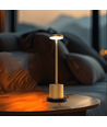 Oplaadbare LED tafellamp met draadloos opladen - Goud, IP54 Binnen/buiten, touch dimbaar