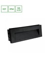 6W inbouw trapverlichting CCT - 3 lichtkleuren, IP54, Zwart, 23 x 8,4 x 5,2 cm, 230V