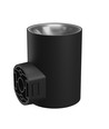 9W Torre wandlamp - IP54 buiten, rond, CCT, 3 lichtkleuren, zwart, incl. lichtbron