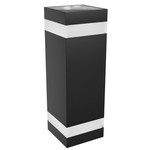 18W Torre ring wandlamp - IP54 buiten, CCT, vierkant, 3 lichtkleuren, zwart, up/down, incl. lichtbron