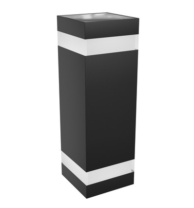 18W Torre ring wandlamp - IP54 buiten, CCT, vierkant, 3 lichtkleuren, zwart, up/down, incl. lichtbron
