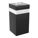 9W Torre ring wandlamp - IP54 buiten, CCT, vierkant, 3 lichtkleuren, zwart, incl. lichtbron