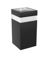 9W Torre ring wandlamp - IP54 buiten, CCT, vierkant, 3 lichtkleuren, zwart, incl. lichtbron