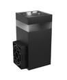 9W Torre ring wandlamp - IP54 buiten, CCT, vierkant, 3 lichtkleuren, zwart, incl. lichtbron
